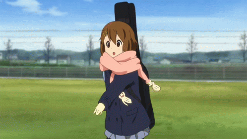 Cute Anime Running Yui Hirasawa GIF