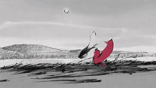 Graceful Anime Running Princess Kaguya GIF