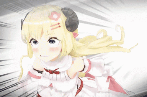 Cute Running Anime Watame GIF