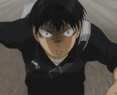 Spirited Anime Running Tobio Kageyama GIF