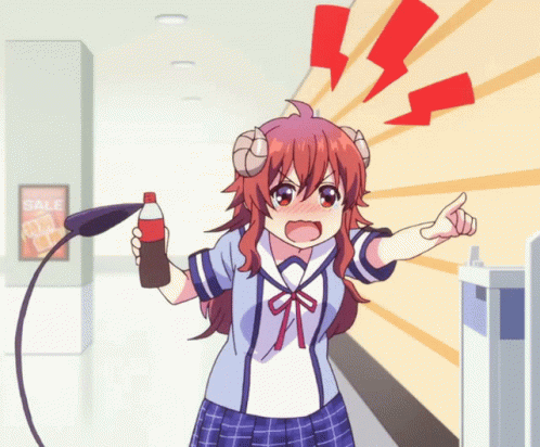Shouting Anime Running Demon Girl Next Door GIF
