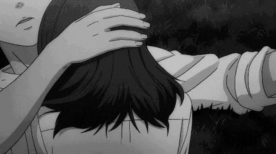 Anime Sad Emotional Hug GIF 