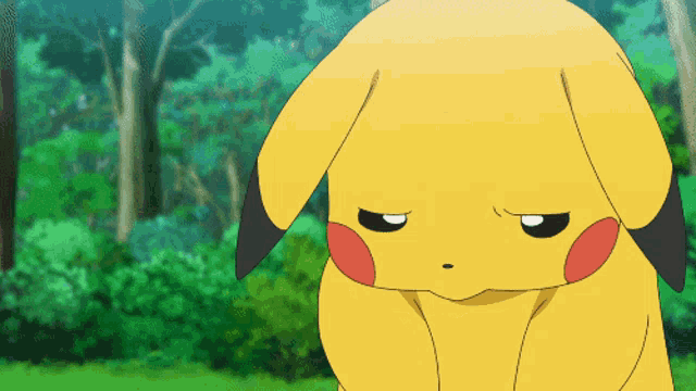 Anime Sad Pokemon Pikachu GIF