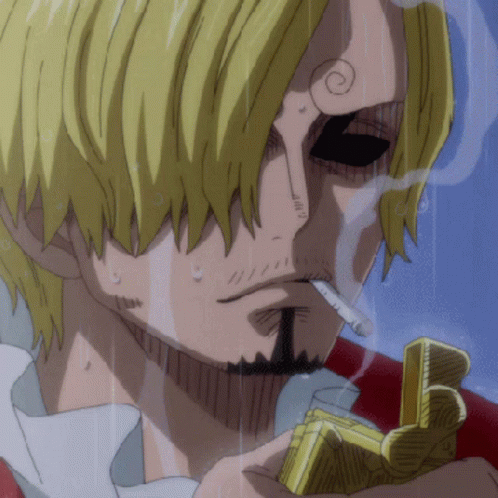 Anime Sanji Smoking One Piece GIF