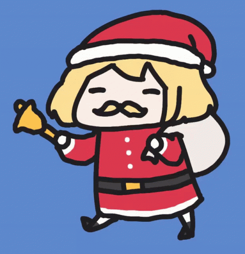 Anime Santa Blond Merry Christmas GIF