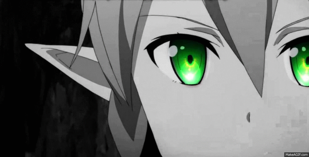Anime Sao Leafa Green Eyes GIF