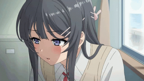 Anime Shy Bunny Girl Senpai GIF
