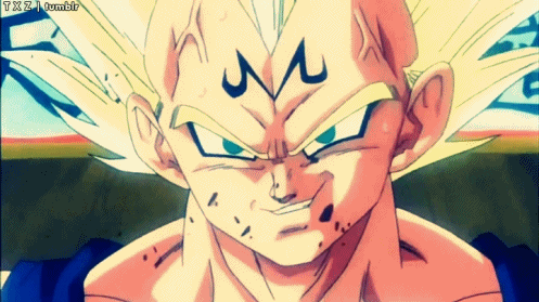 Anime Sinister Smile Vegeta Dragon Ball Z GIF