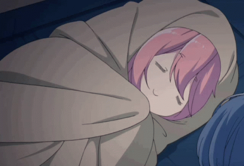 Anime Sleep Nadeshiko Kagamihara Cover With Blanket GIF