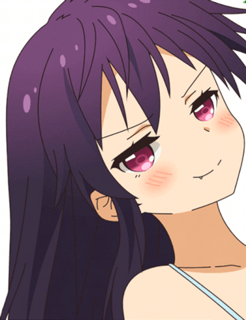 Anime Smirking Girl GIF