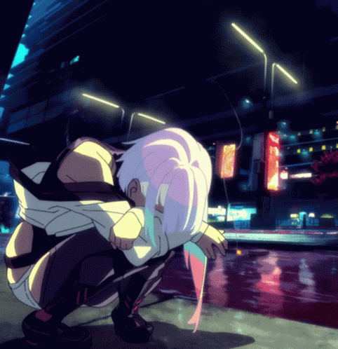 Anime Smoking Cyberpunk Edgerunners GIF