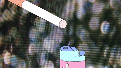 Anime Smoking Lighting Cigarette GIF