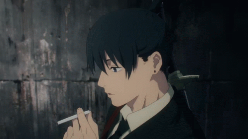 Anime Smoking Strolling Chainsaw Man GIF