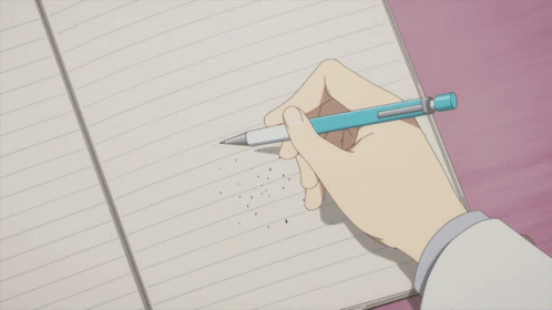 Anime Spinning Pencil GIF