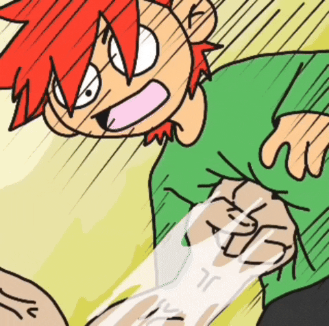 Anime Stomach Punch Angry Boi GIF