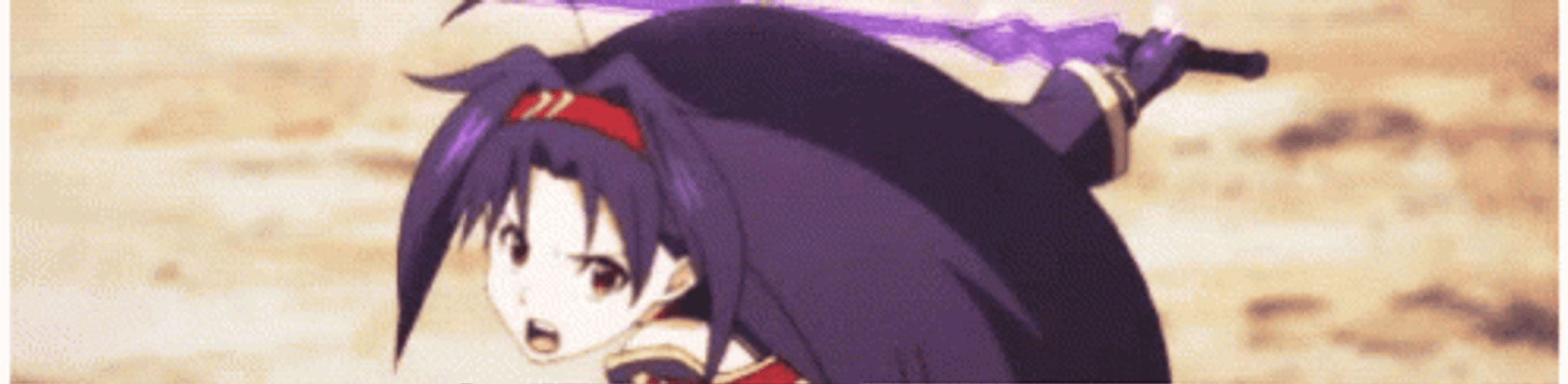 Anime Sword Fighting Yuuki Konno GIF