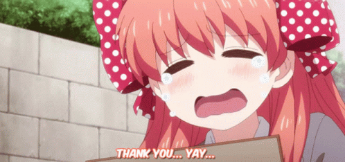 Crying Anime Girl Thank You GIF