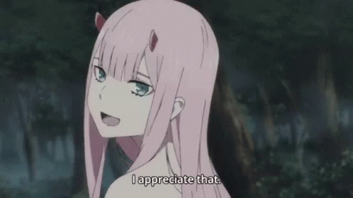 Anime Zero Two Thank You GIF