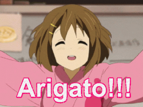 Anime Hirasawa Yui Arigato Thank You GIF