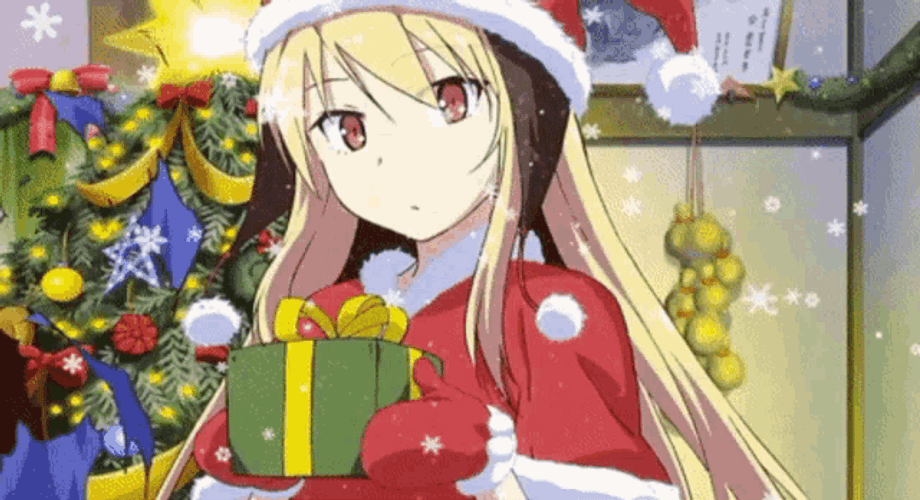 Anime The Pet Girl Of Sakurasou Mashiro Shiina Christmas Present GIF