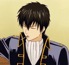 Anime Toshiro Hijikata Smoking Gintama GIF