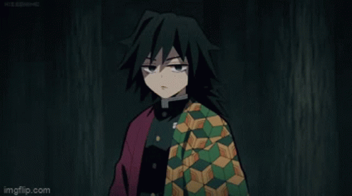 Anime Walking Giyu Tomioka Demon Slayer GIF
