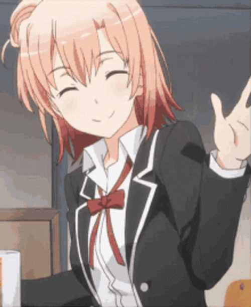 Anime Wave Yui Yuigahama GIF