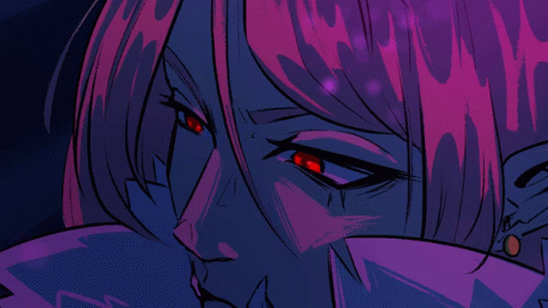 Anime Woman Glare GIF