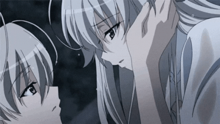 Anime Yosuga No Sora Tender Kissing GIF