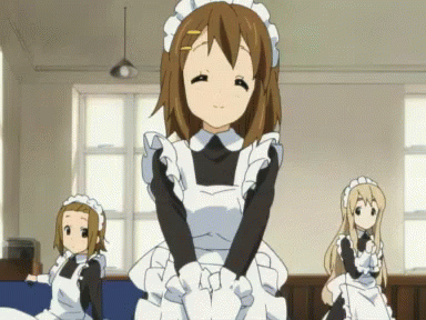 Anime Yui Hirasawa Demure Smile GIF