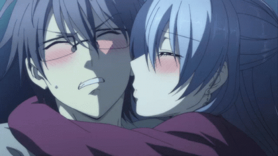 Anime Yukimura Kissing Himuro Death Parade GIF