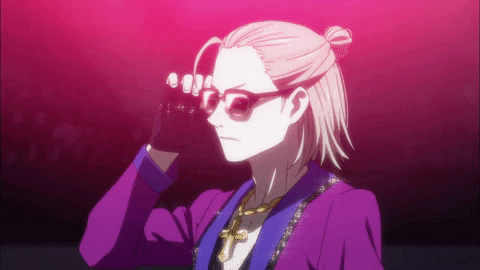 Anime Yuri Holding Glasses GIF