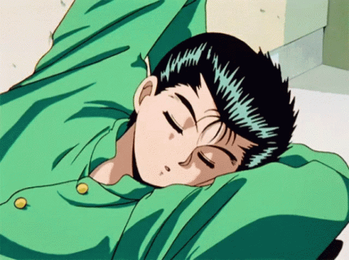 Anime Yuyu Hakusho Yusuke Sleeping GIF