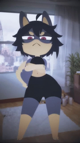 Ankha Alluring Crossed Arms Hip Dance GIF