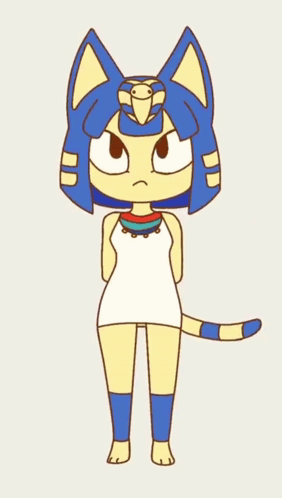 Ankha Head Swaying Tail Spinning GIF