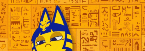 Ankha Intense Look Thumping GIF