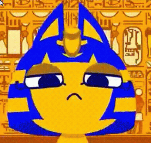 Ankha Nodding Head Close Up GIF