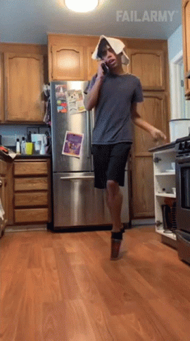 Ankle Breakers Guy Wearing Aluminum Cups GIF