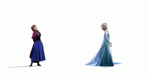 Anna And Elsa Banter GIF