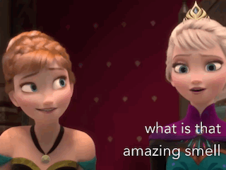 Anna And Elsa From The Movie Frozen Are Looking At Each Other GIF