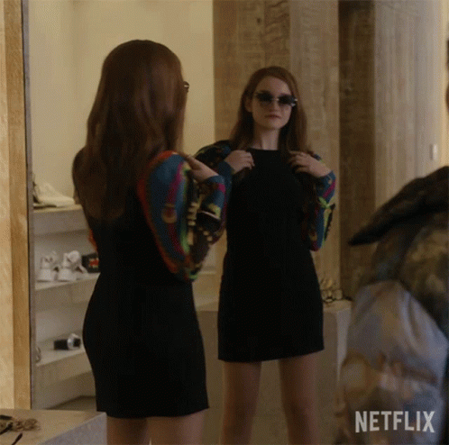 Anna Delvey On The Mirror GIF