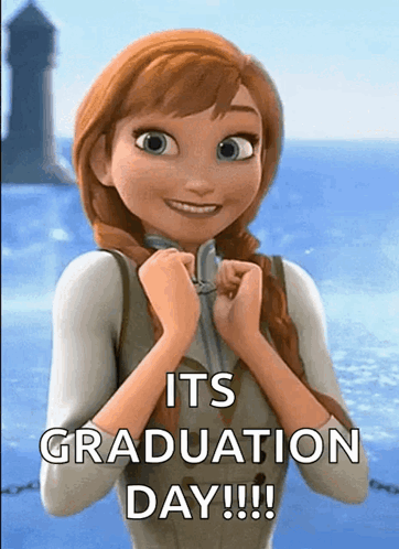 Anna From Frozen Graduation Day GIF