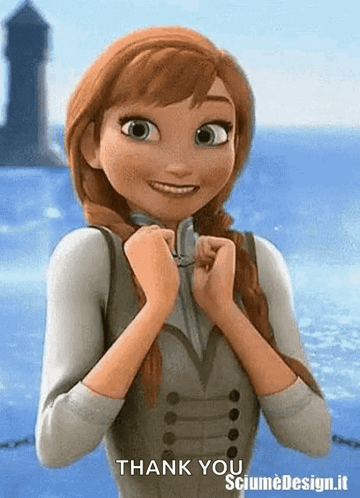 Anna From Frozen Saying Thank You GIF