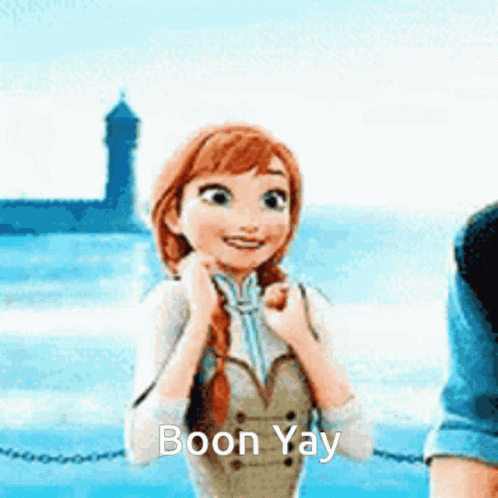 Anna From Frozen Says Boon Yay GIF
