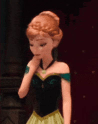 Anna From Frozen Says " Hi " To Someone GIF