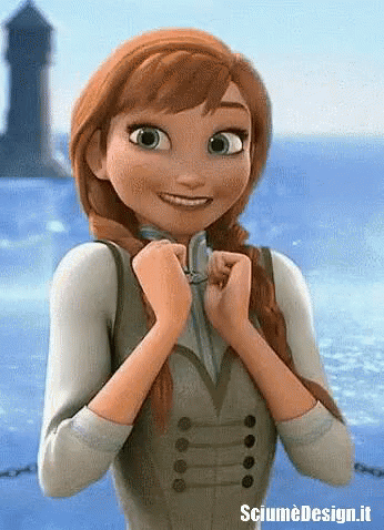 Anna From Frozen Smiling Holding Hands Together