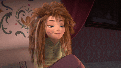 Anna From Frozen With Messy Hair Smiling