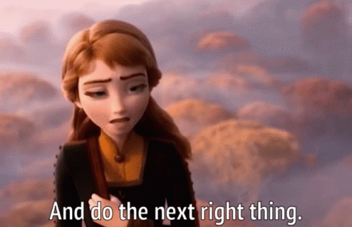 Anna From The Movie Frozen Says And Do The Next Right Thing GIF