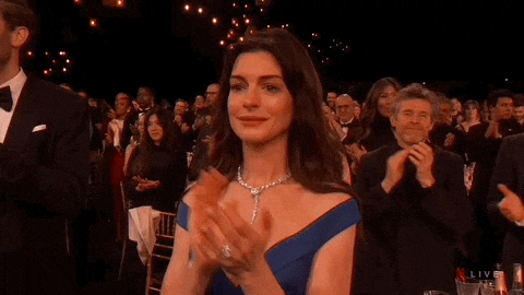 Anne Hathaway Clapping Meme GIF