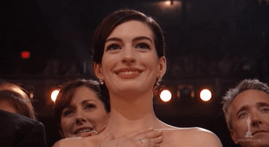 Anne Hathaway Gasping GIF